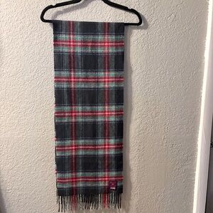 Phenix 100% Cashmere Plaid Scarf with Fringe Like New Condition